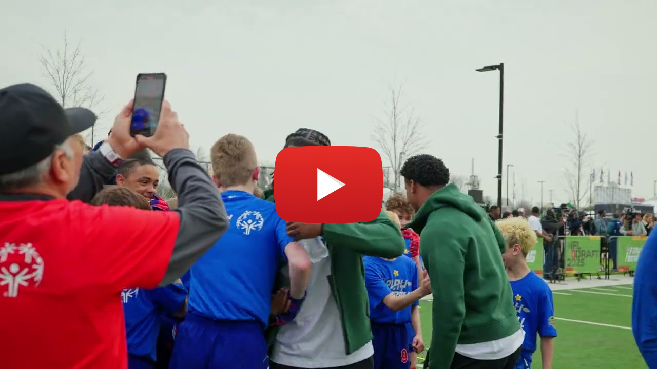 🏈 Special Olympics Wisconsin x NFL | Play 60 NFL Draft Clinic Highlights 🌟